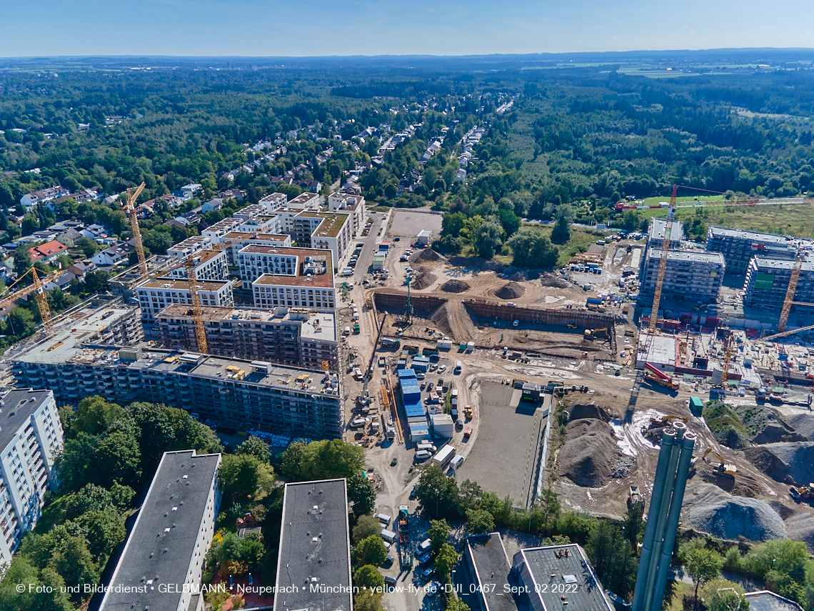 02.09.2022 - Baustelle Alexisquartier und Pandion Verde in Neuperlach